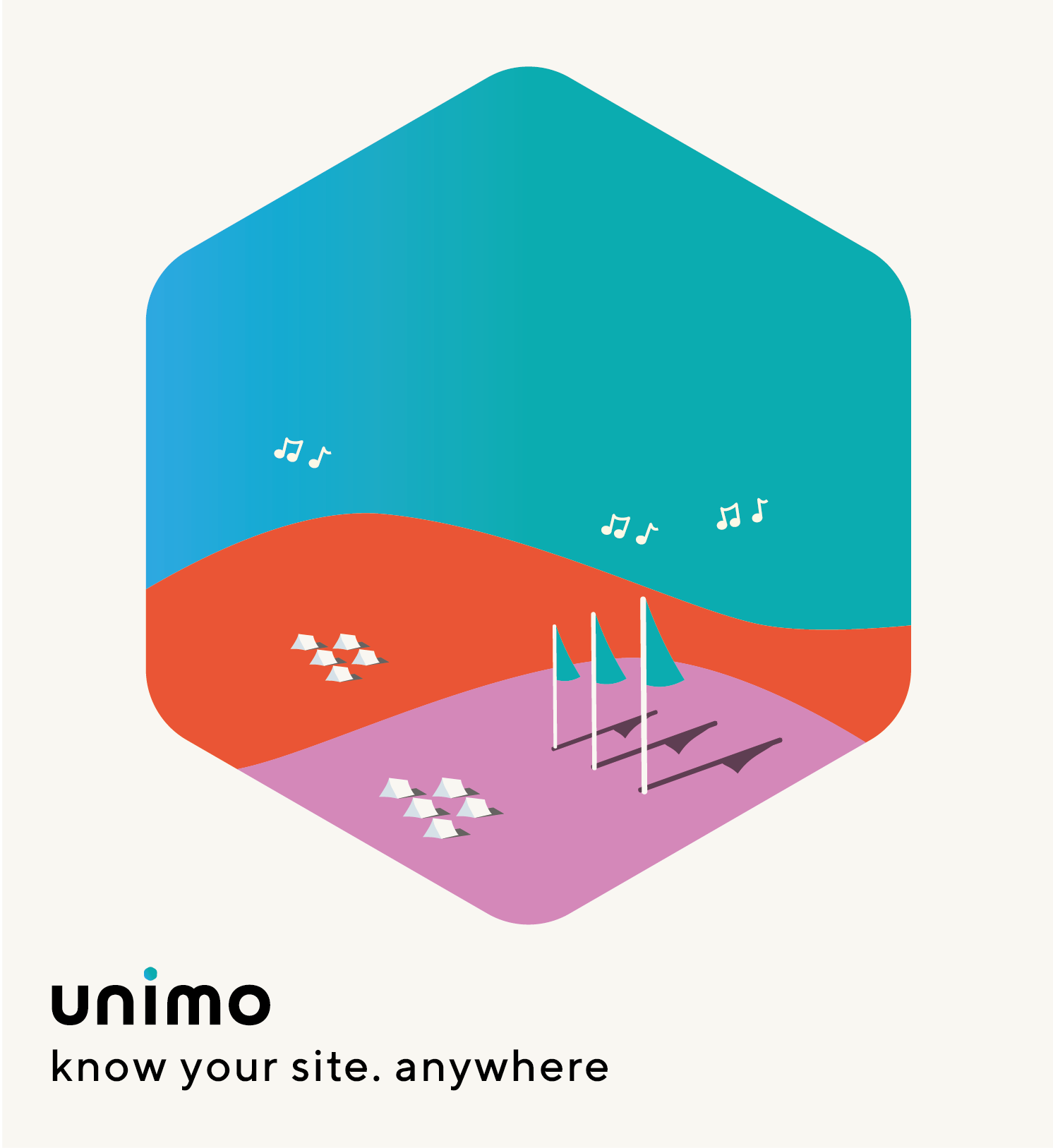 unimo illustration poster: festivals/events industry